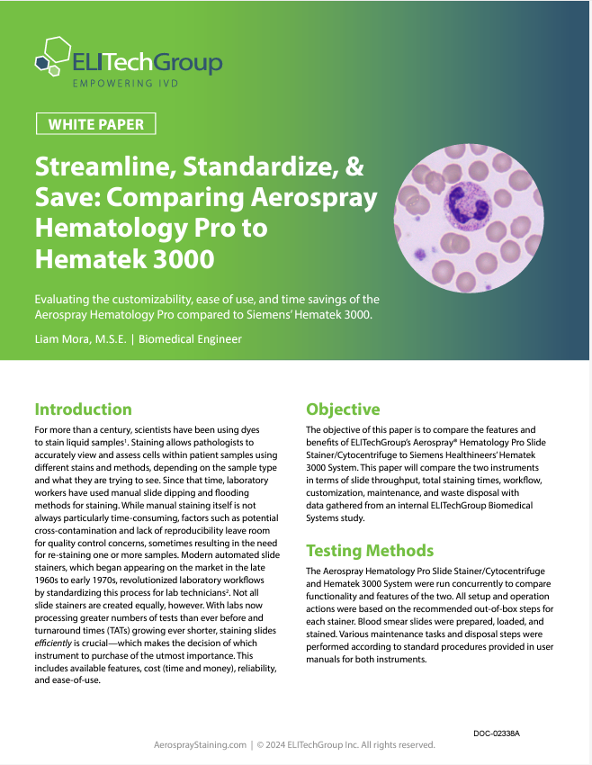 Comparing Aerospray&reg; Hematology Pro to Hematek 3000: Streamline, Standardize, & Save